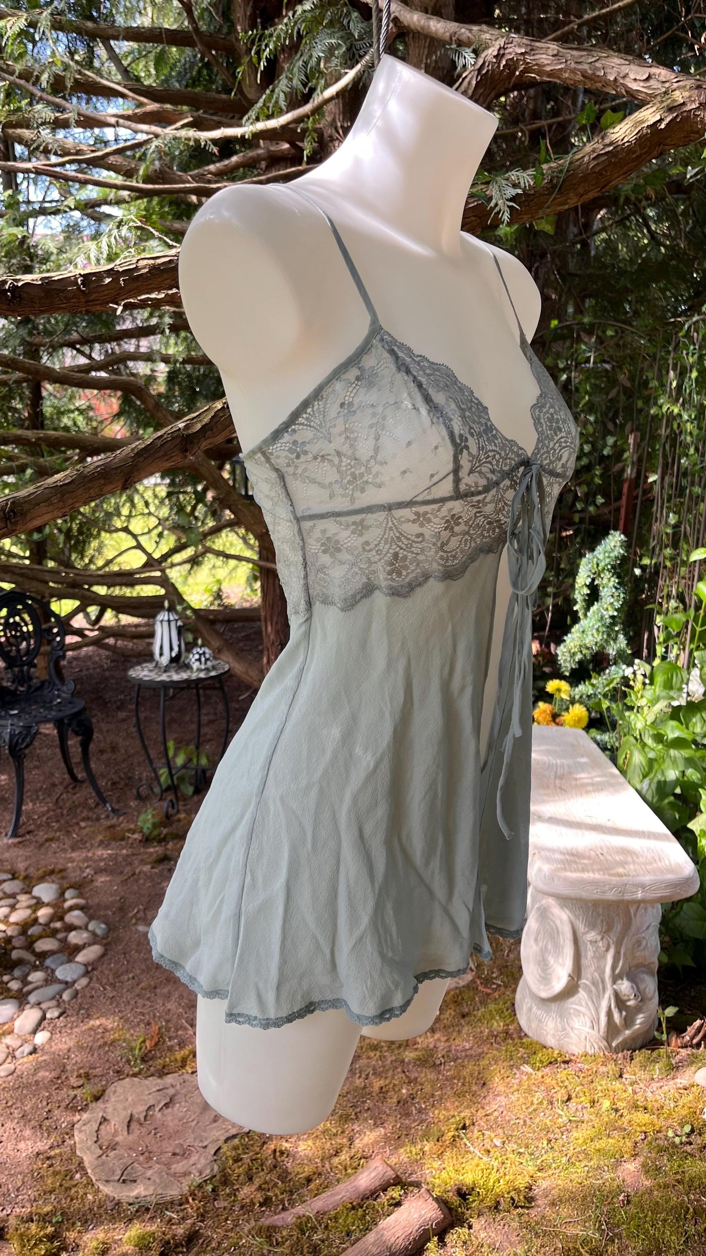 Misty Sage Lace Cami Top