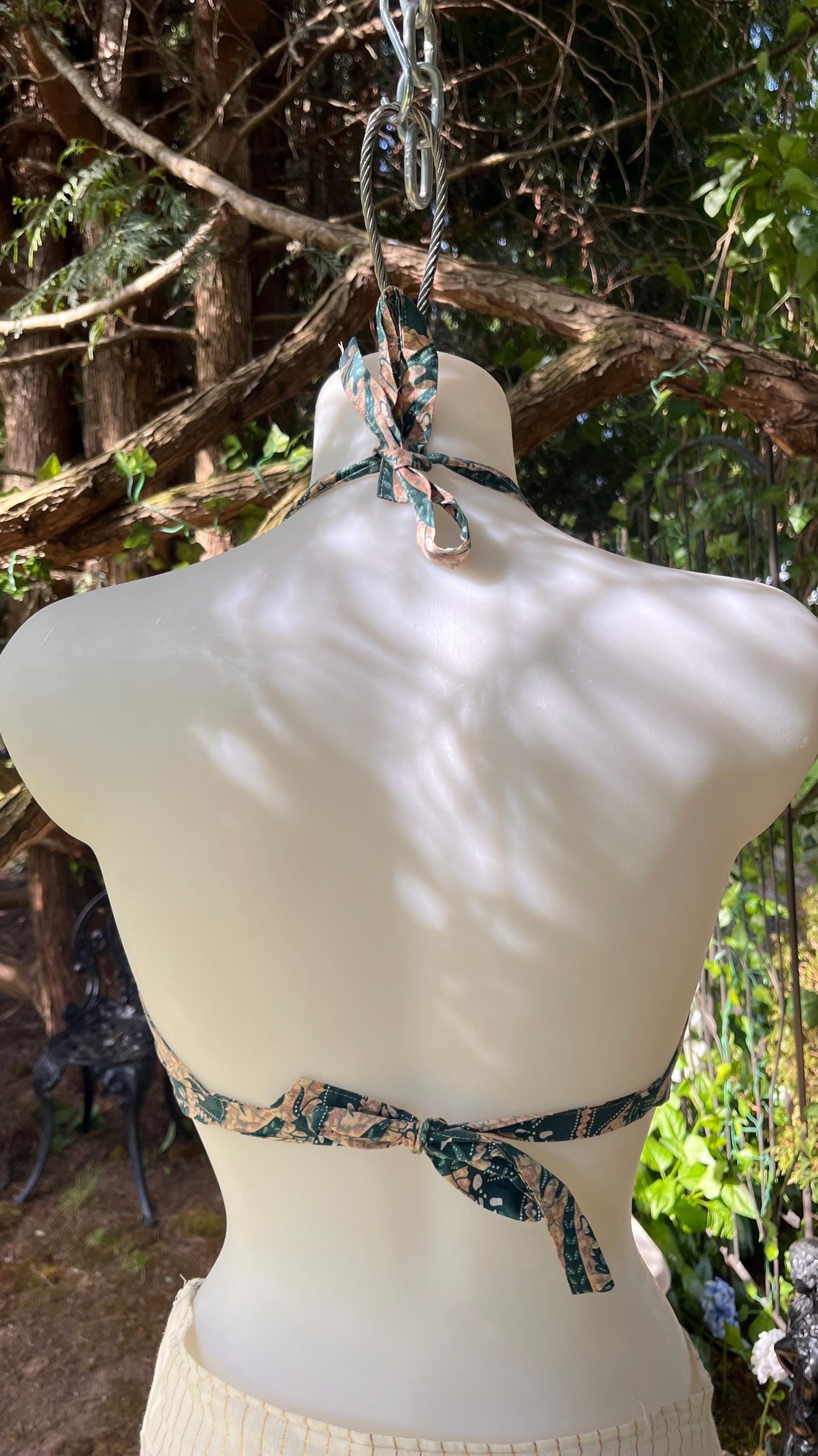 Boho Bikini Top with Keyhole & Adjustable Ties