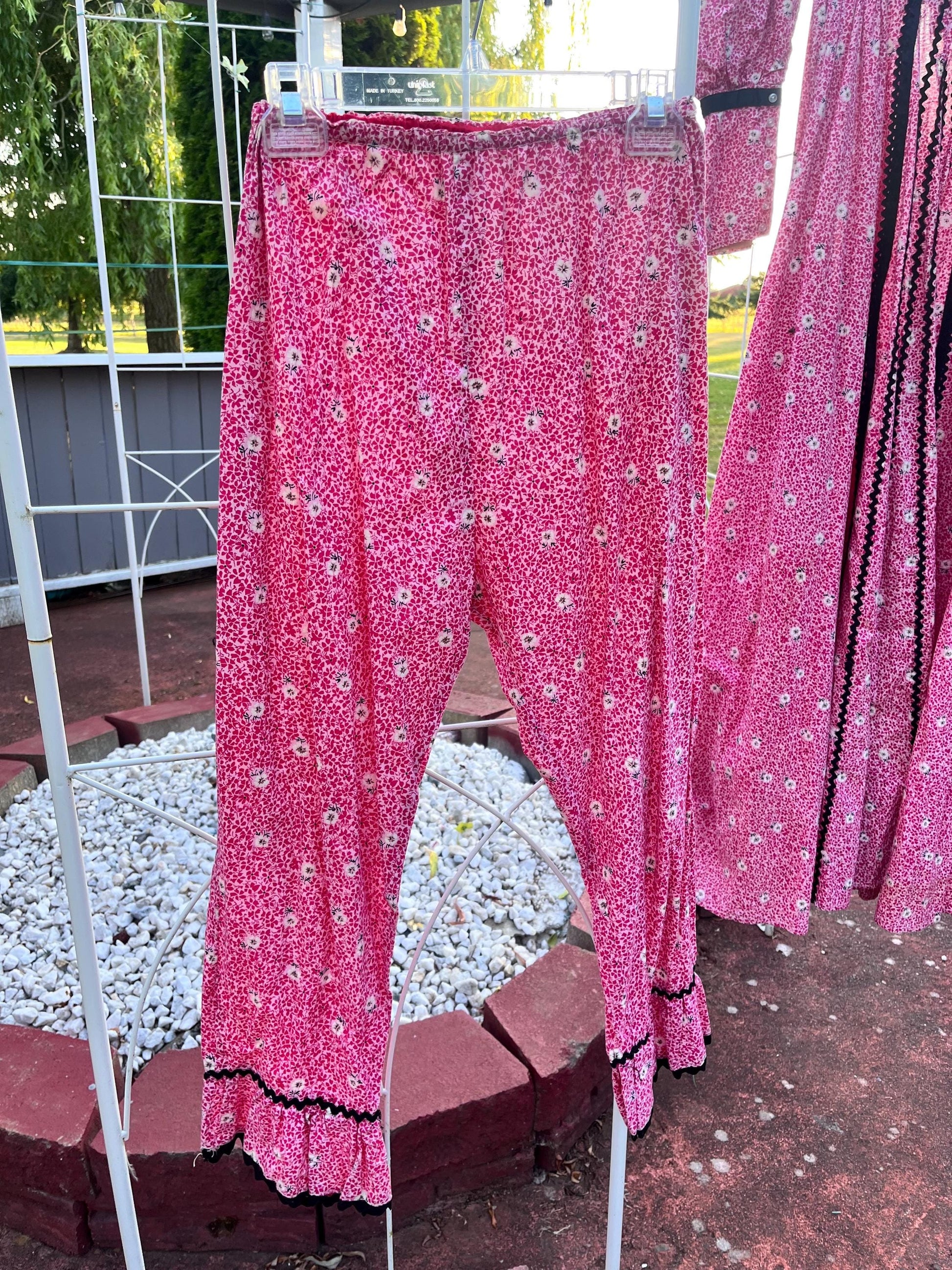 Pink Prairie Dress With Black Accents