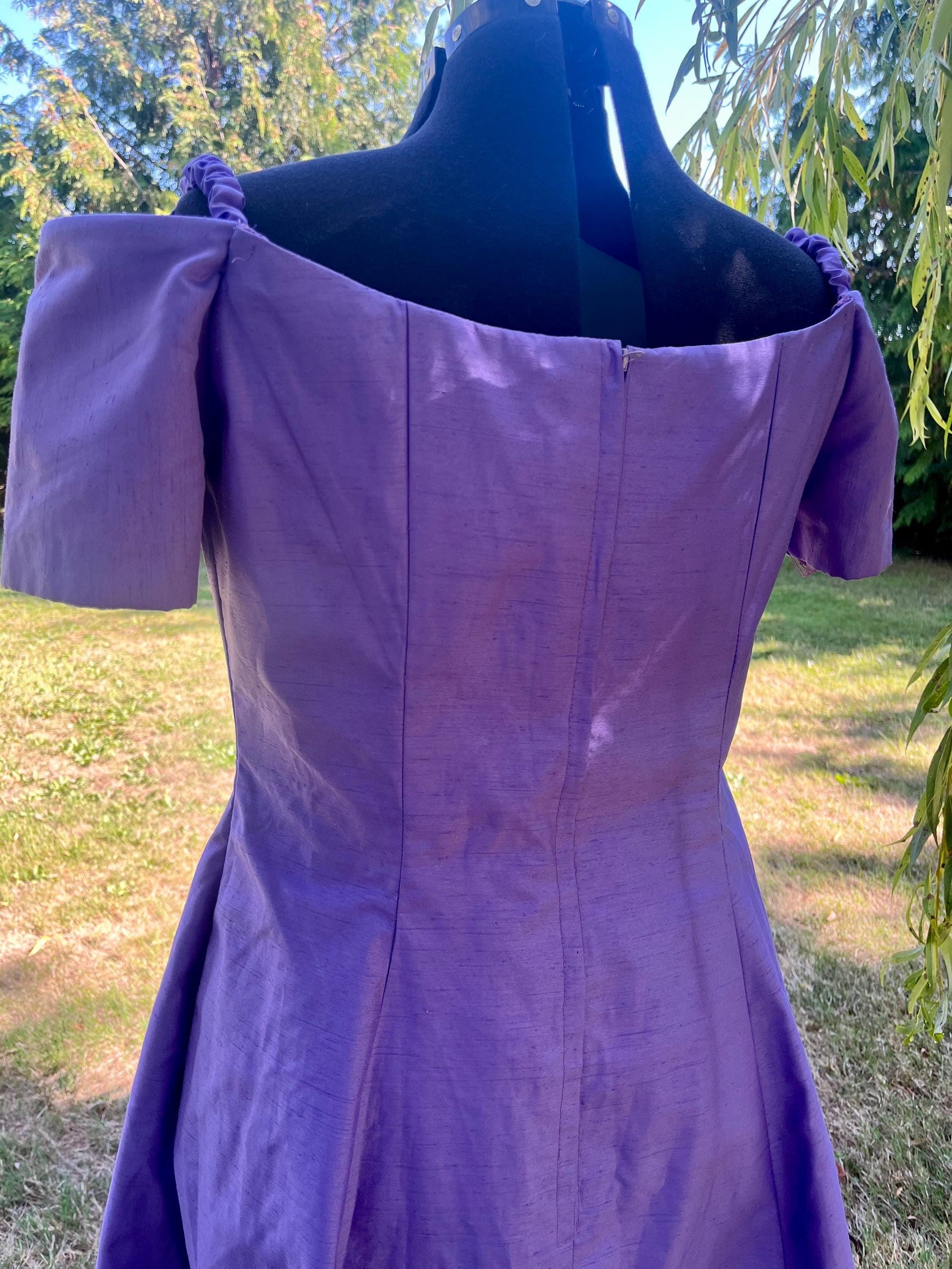 Lavender Twilight Dress – Vintage Inspired Off-Shoulder Mini