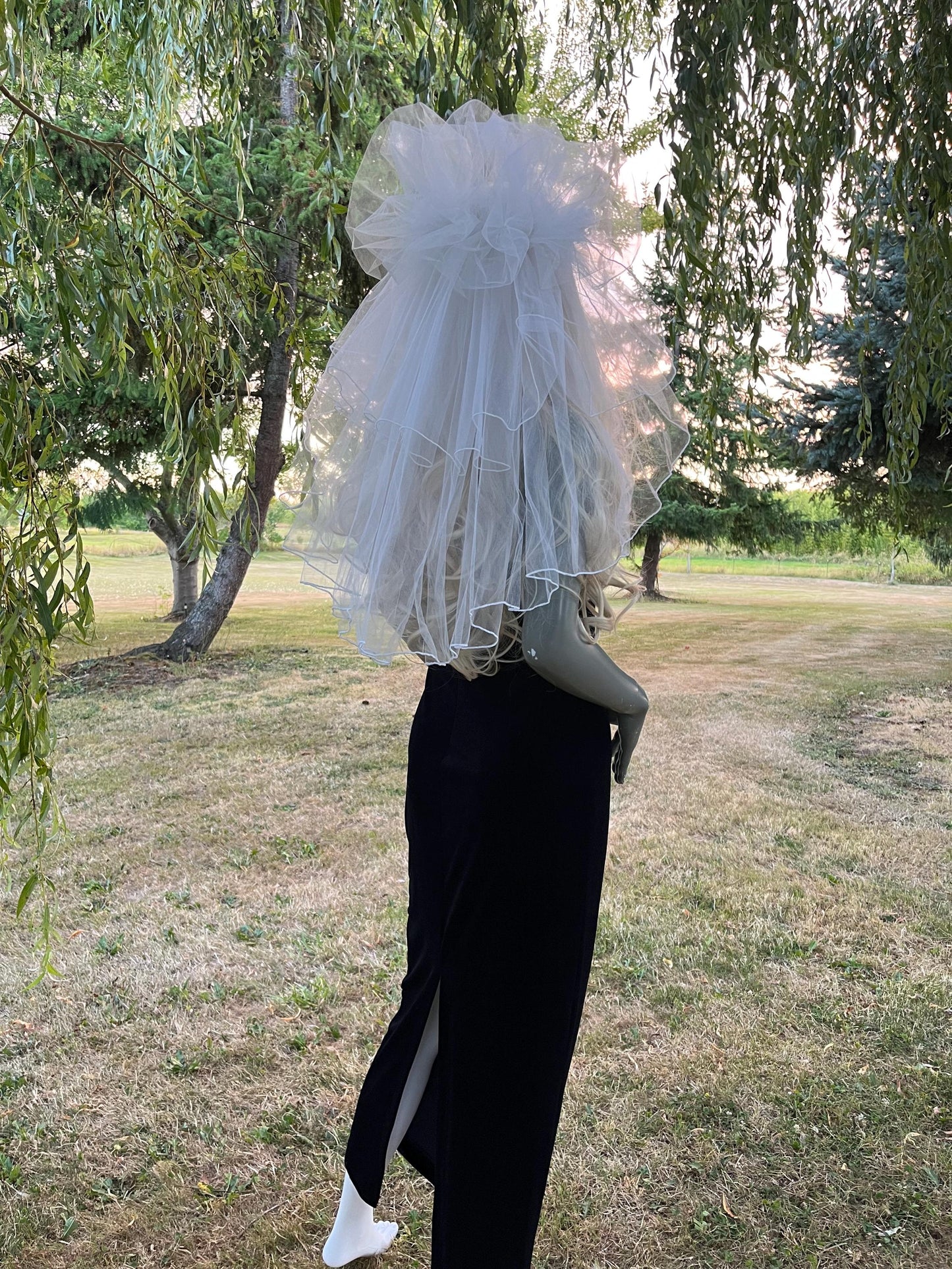 Fairy Flower Crown With Layered Short Veil