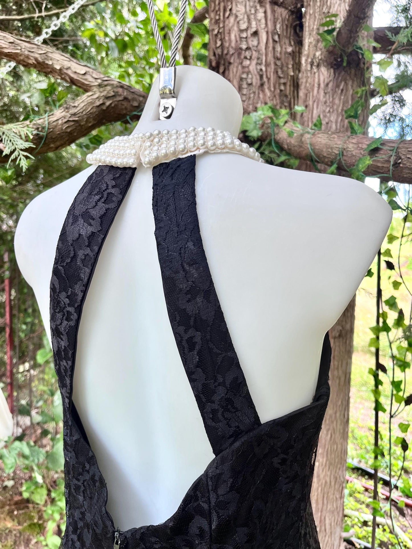 Steppin' Out, Vintage Black Lace Cocktail Dress