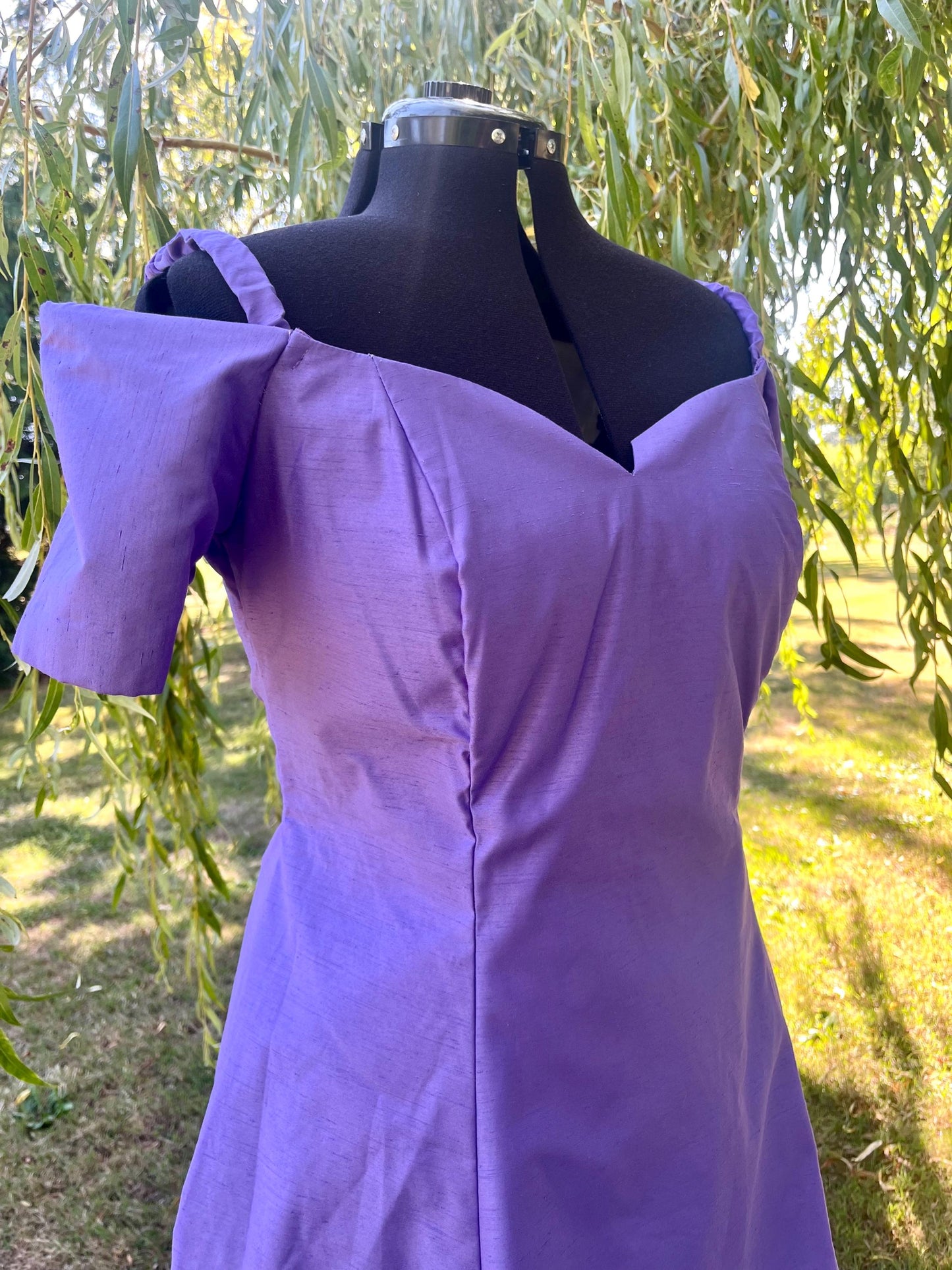Lavender Twilight Dress – Vintage Inspired Off-Shoulder Mini