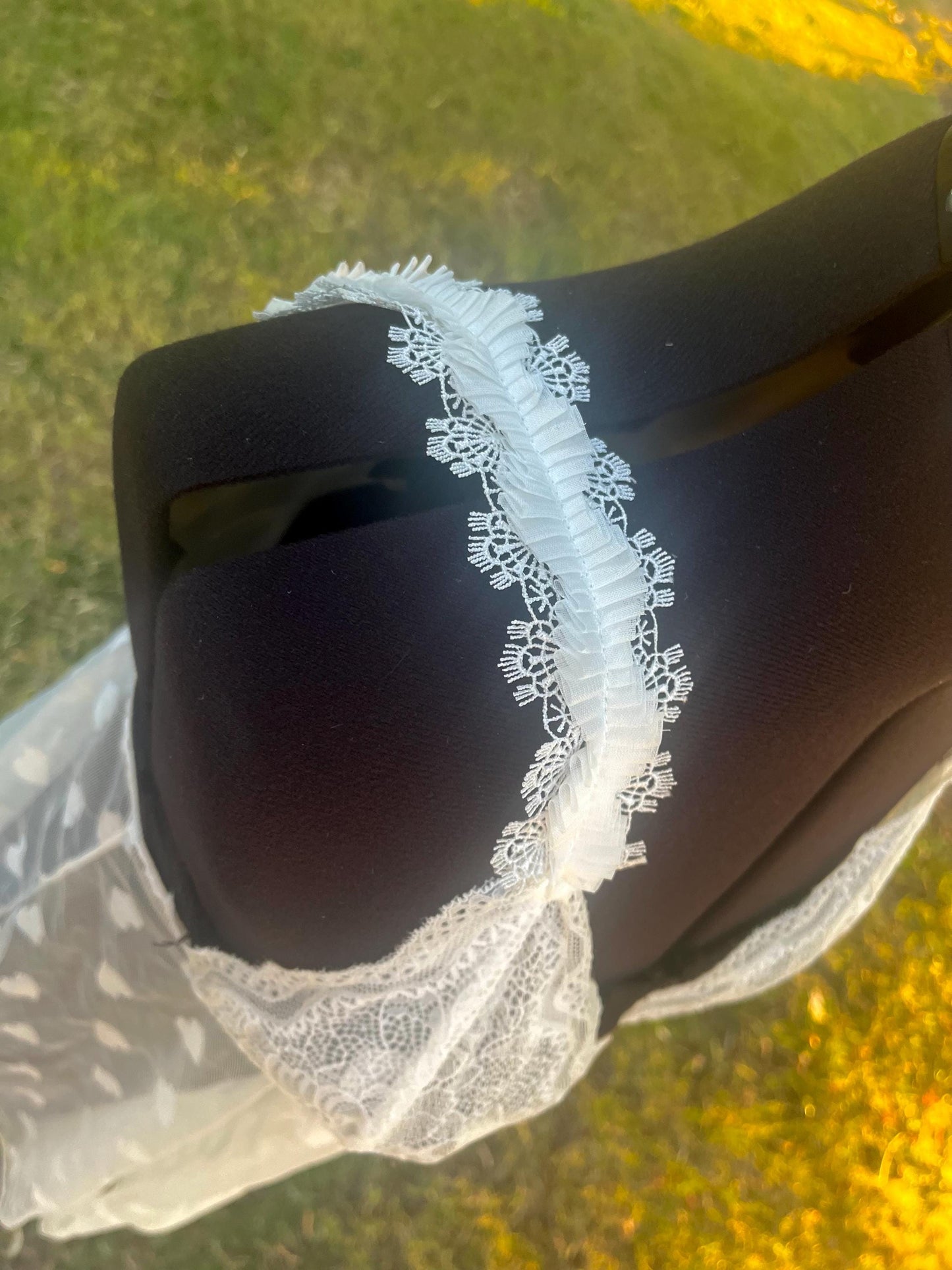 White Lace & Mesh Babydoll Lingerie With Hearts