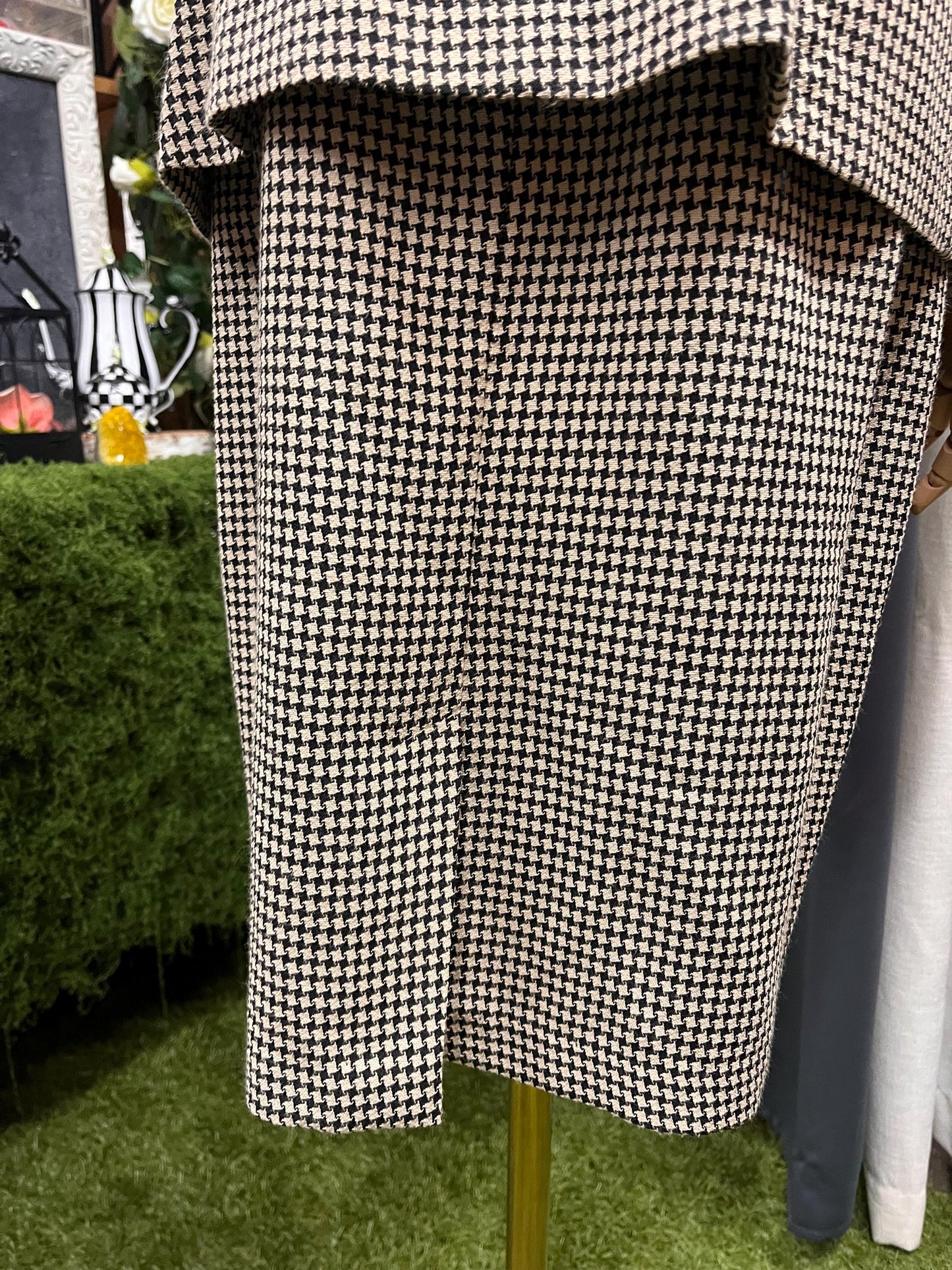 Vintage 80s Houndstooth Power Set by Dawn Joy Fashions (Size 10)