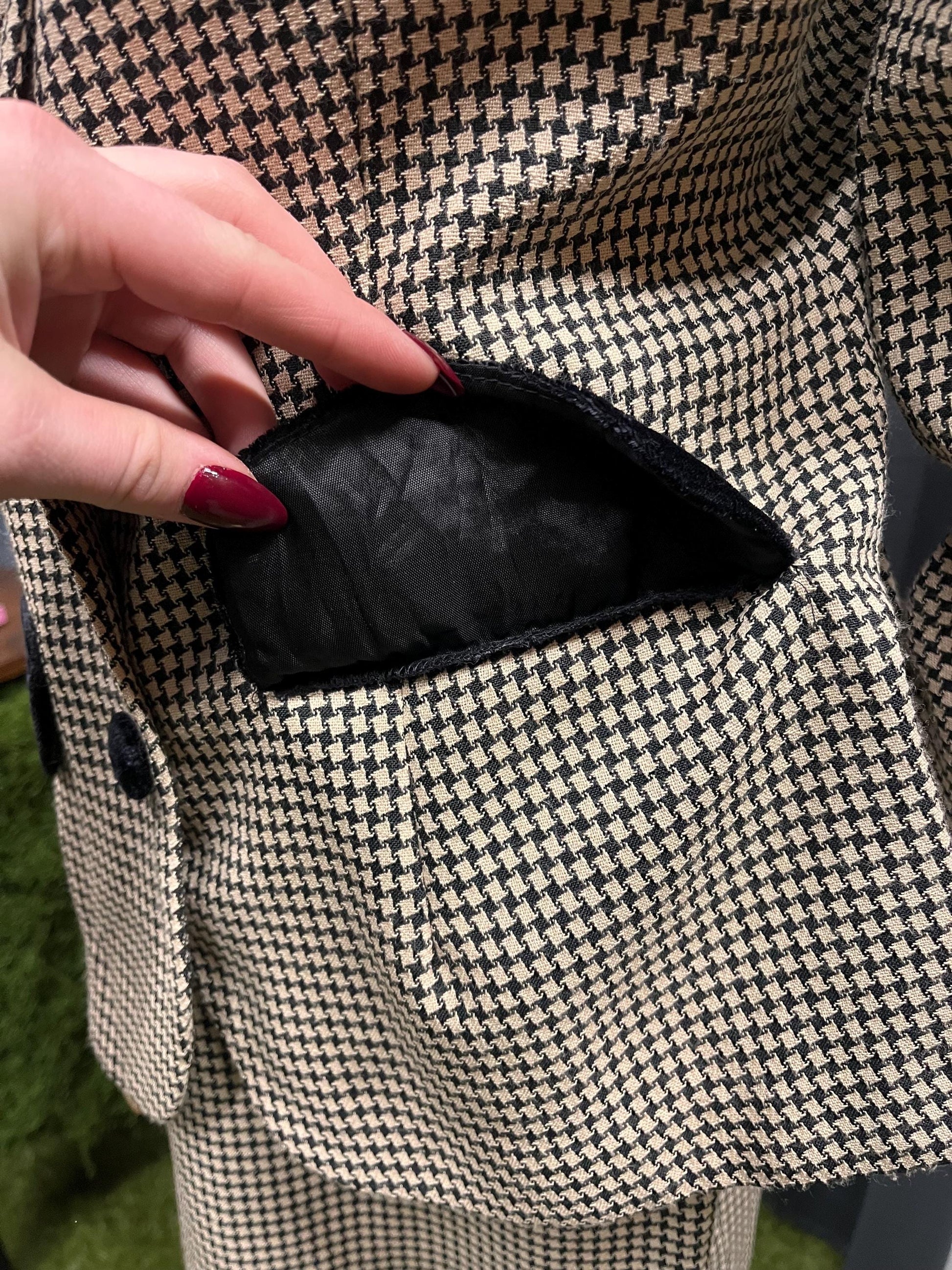 Vintage 80s Houndstooth Power Set by Dawn Joy Fashions (Size 10)