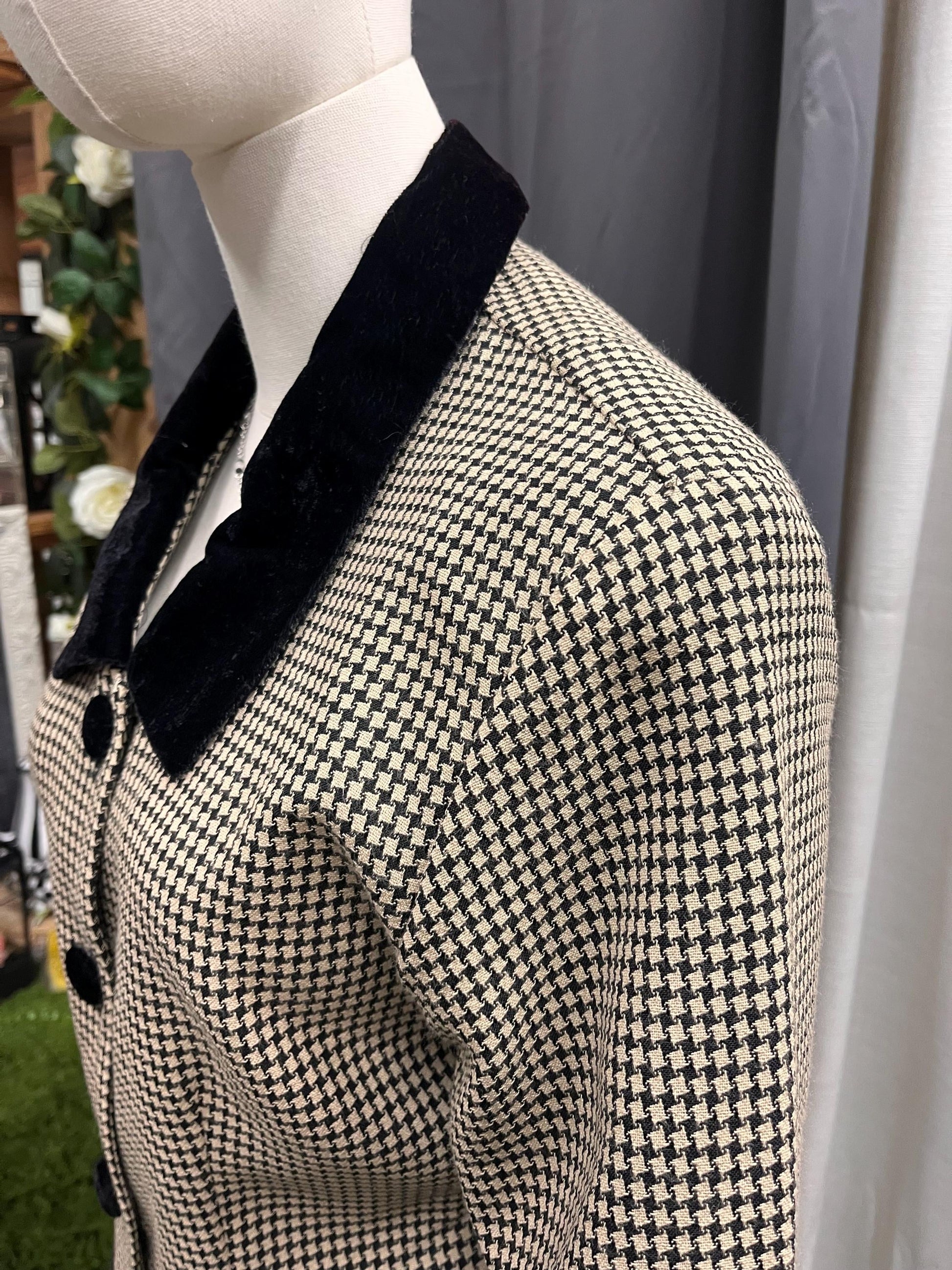 Vintage 80s Houndstooth Power Set by Dawn Joy Fashions (Size 10)