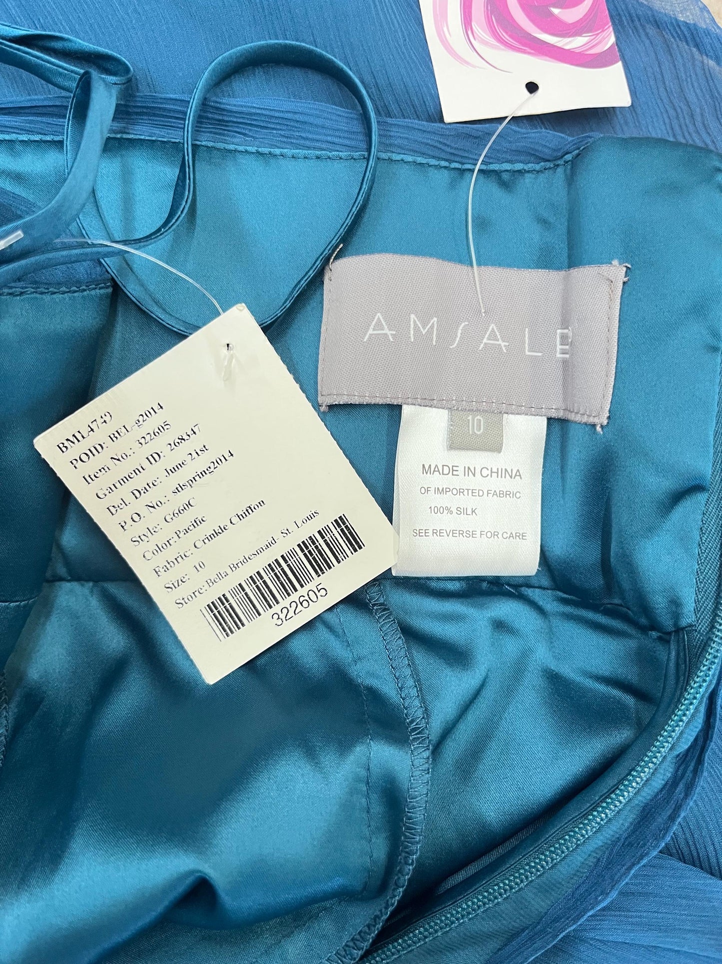 Mermaid Deep Blue Silk Maxi Dress, One-Shoulder Strap
