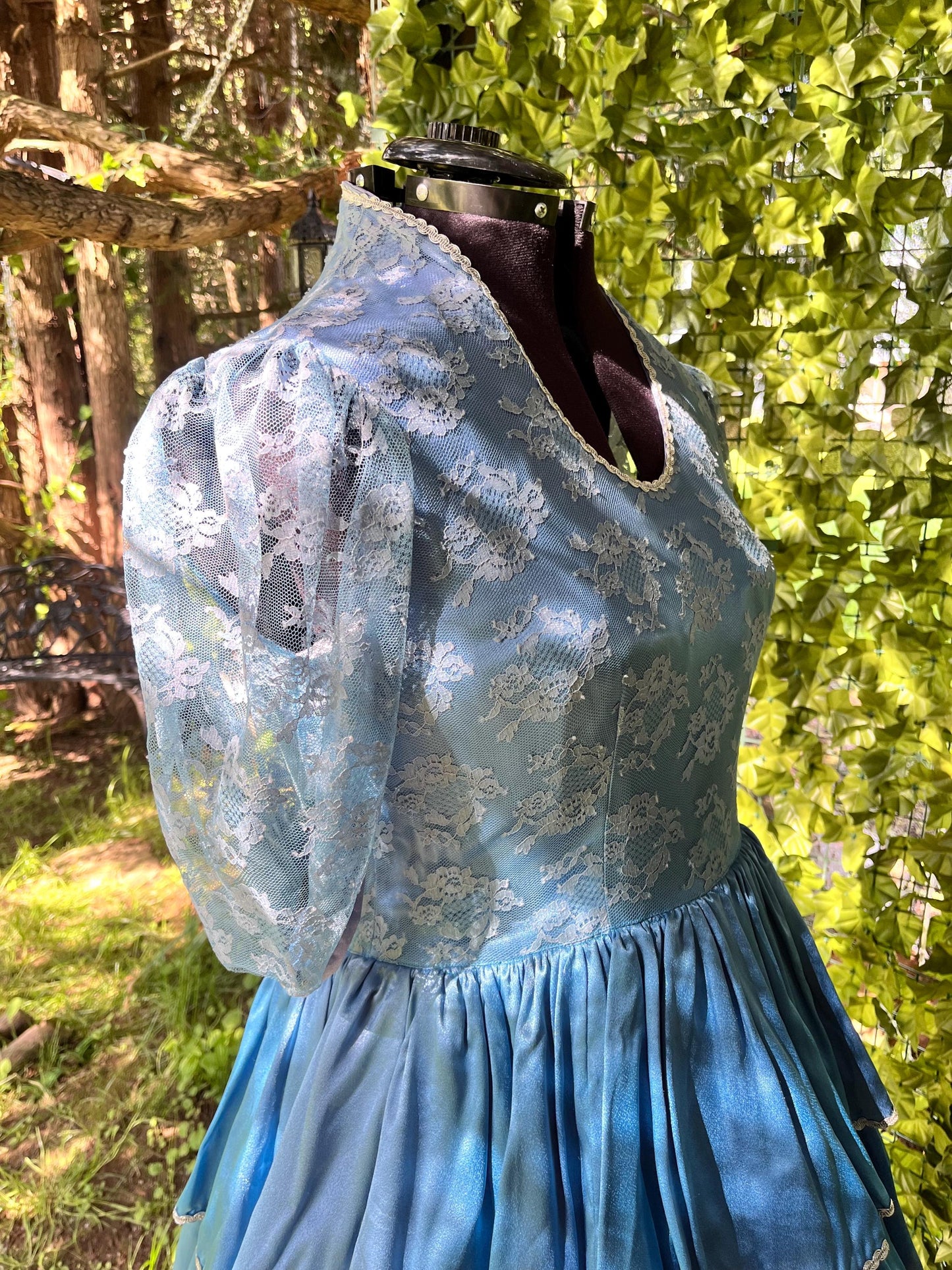 Handmade Blue Lace Tiered Fairy Dress