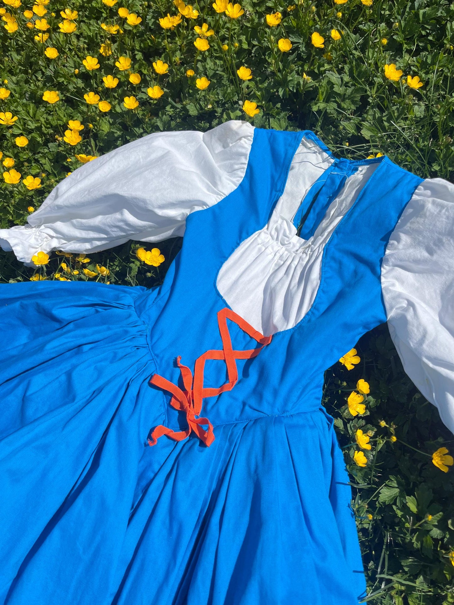 Handmade Little Girls Storybook Dress / Folk Cottagecore Dress / Fairytale Costume Dress