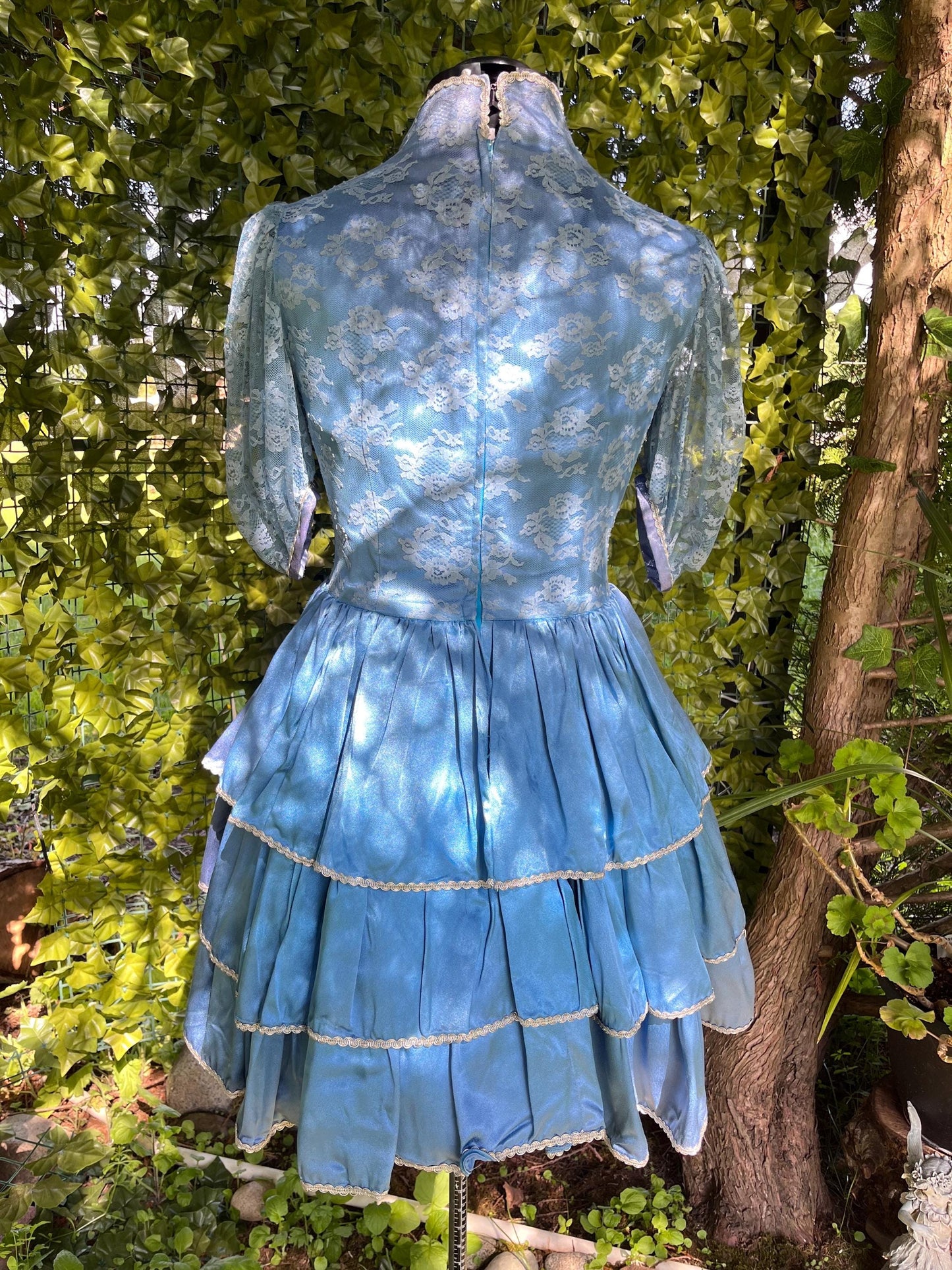 Handmade Blue Lace Tiered Fairy Dress