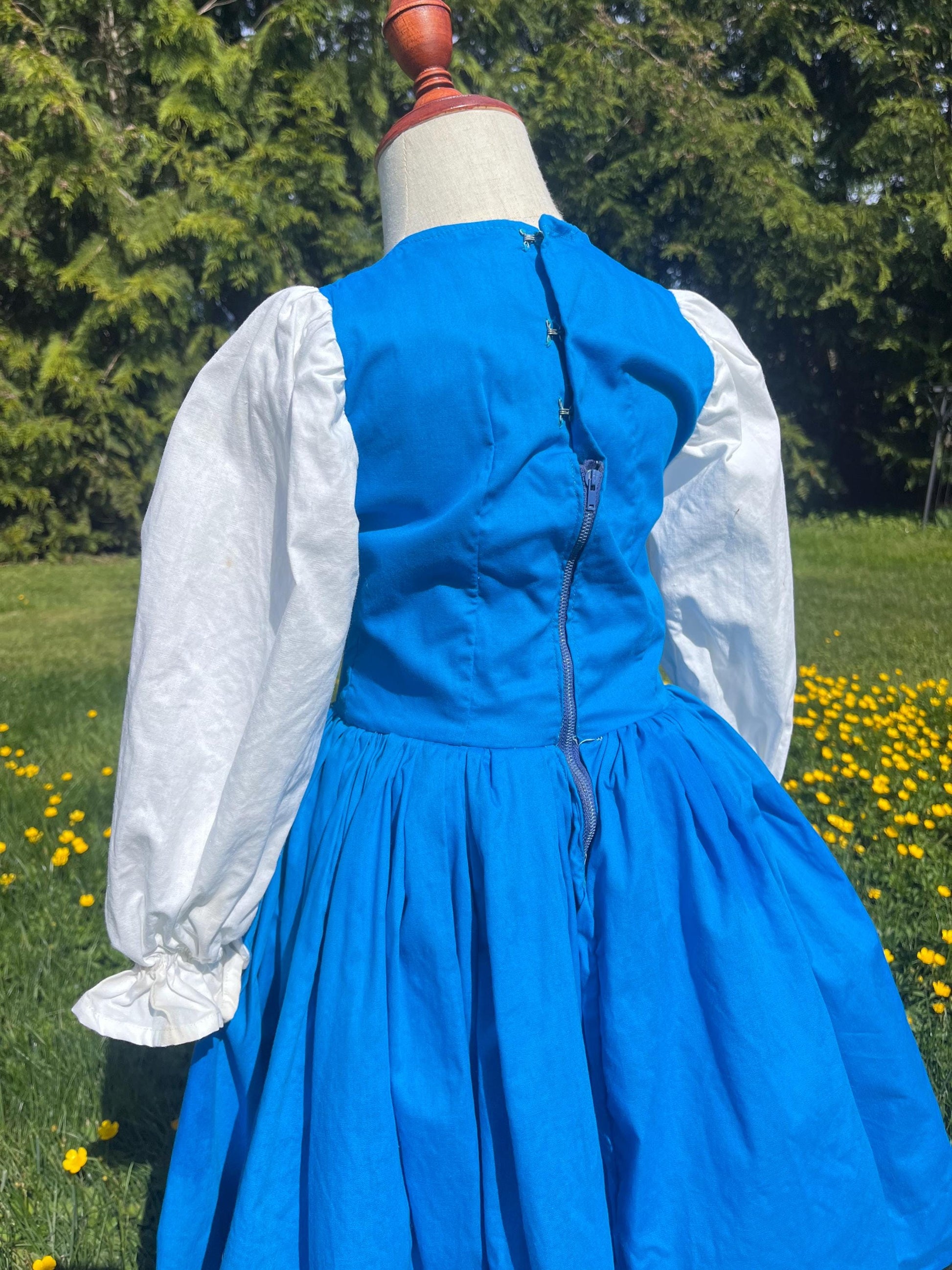 Handmade Little Girls Storybook Dress / Folk Cottagecore Dress / Fairytale Costume Dress