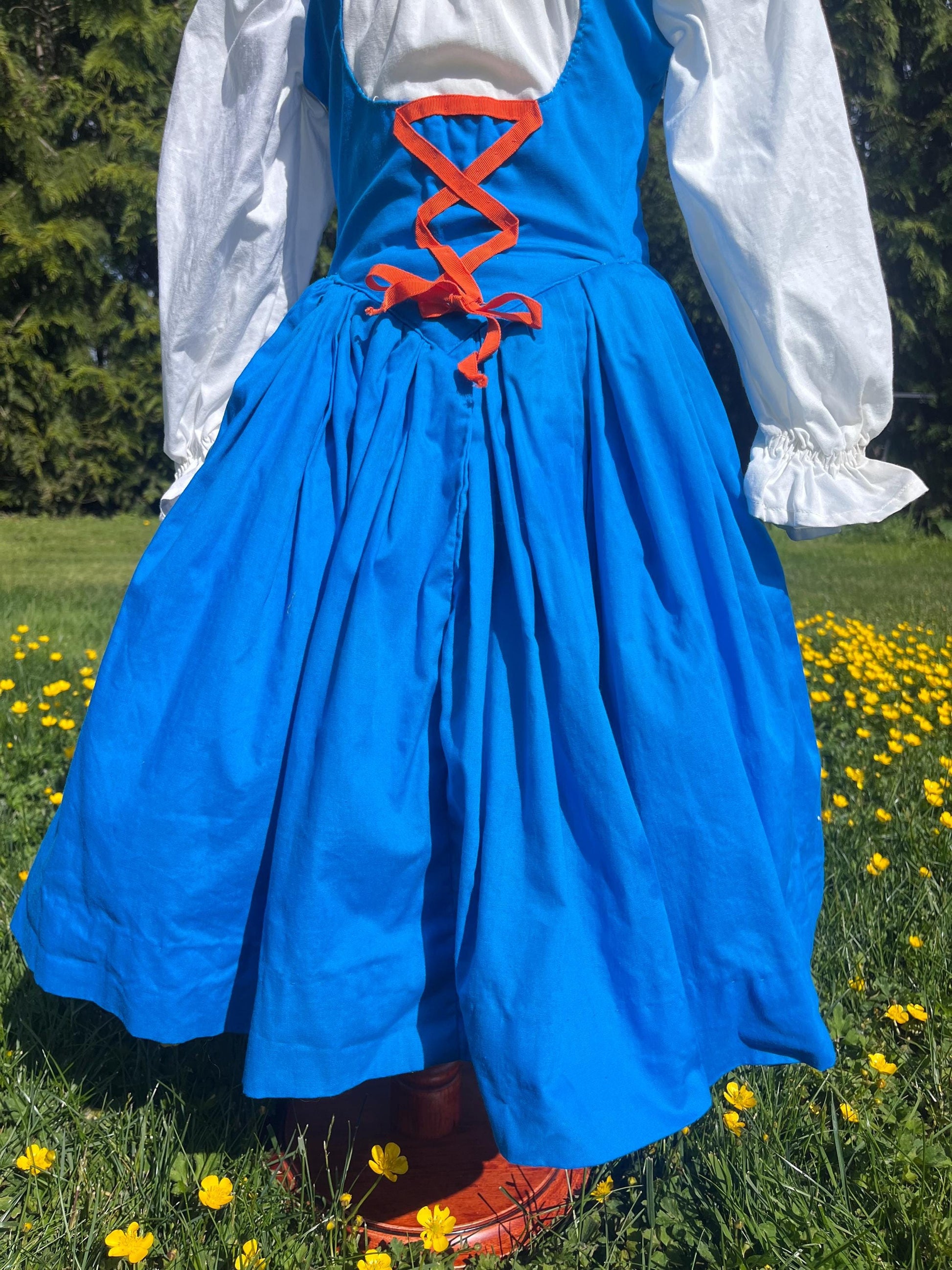 Handmade Little Girls Storybook Dress / Folk Cottagecore Dress / Fairytale Costume Dress