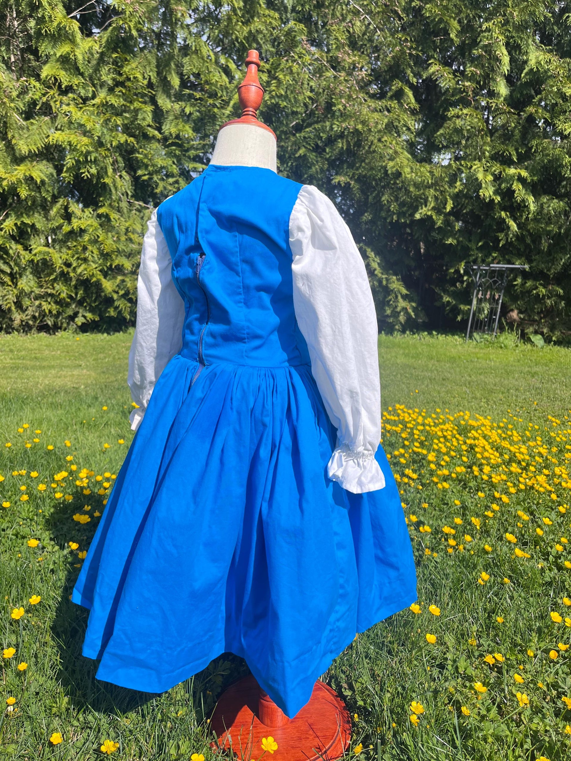 Handmade Little Girls Storybook Dress / Folk Cottagecore Dress / Fairytale Costume Dress