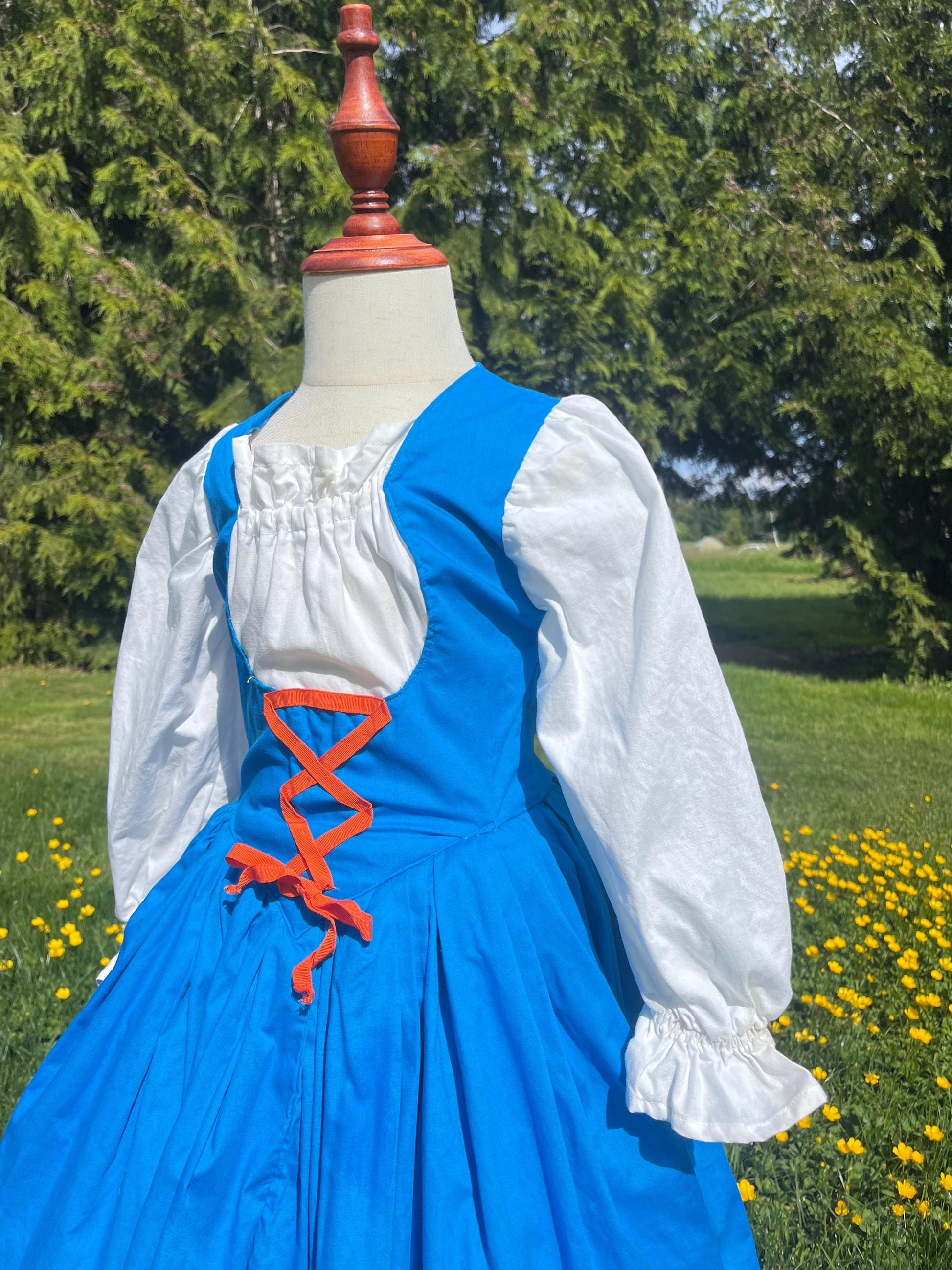 Handmade Little Girls Storybook Dress / Folk Cottagecore Dress / Fairytale Costume Dress