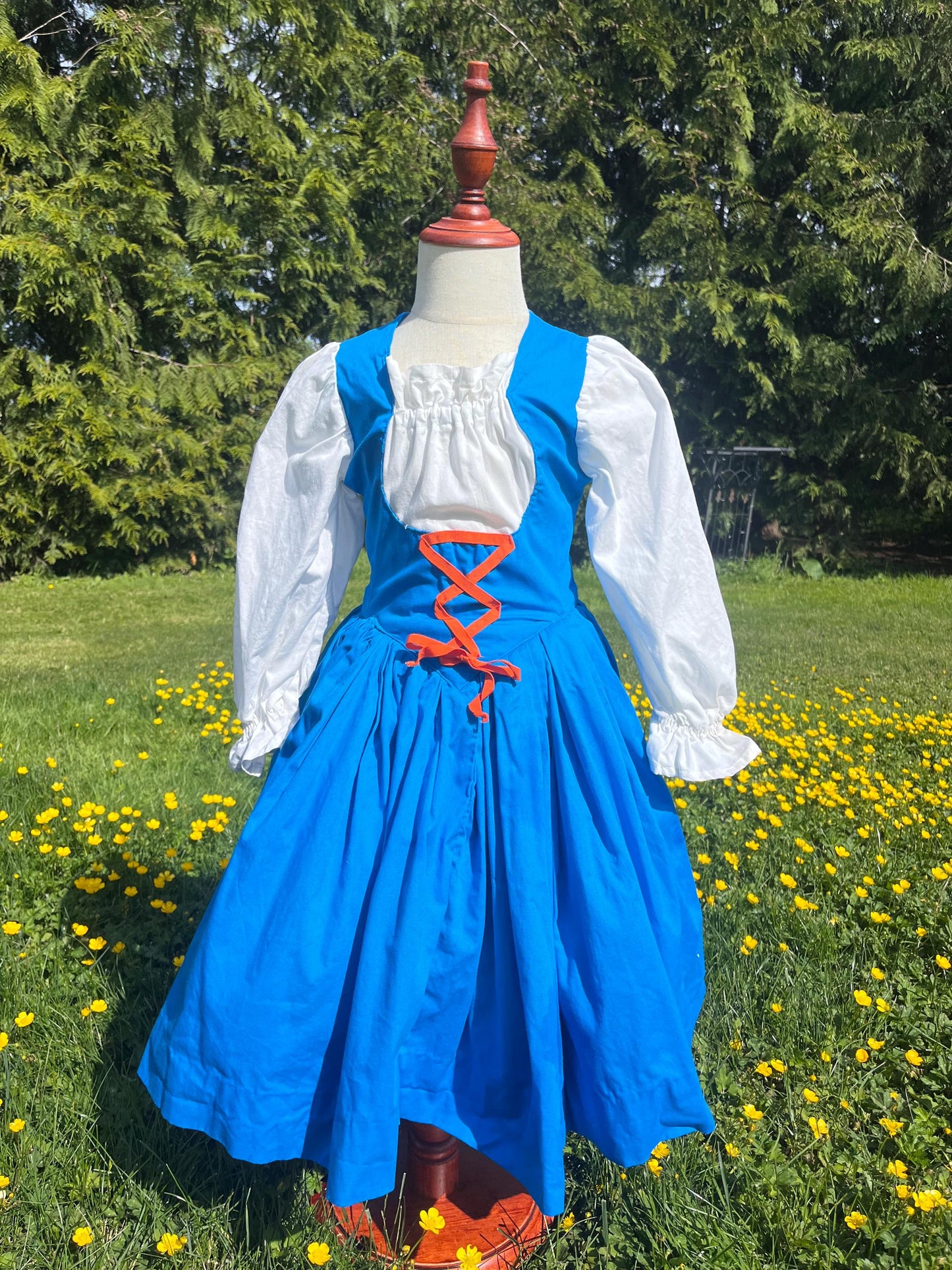 Handmade Little Girls Storybook Dress / Folk Cottagecore Dress / Fairytale Costume Dress