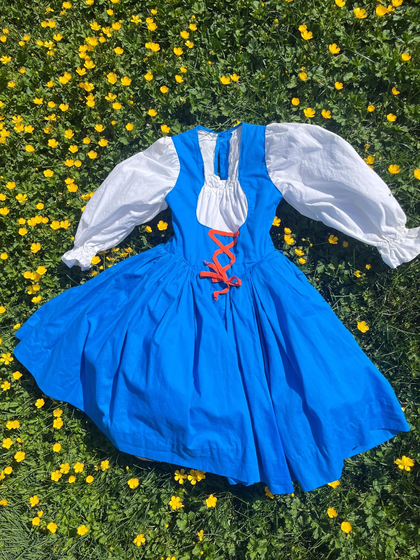 Handmade Little Girls Storybook Dress / Folk Cottagecore Dress / Fairytale Costume Dress