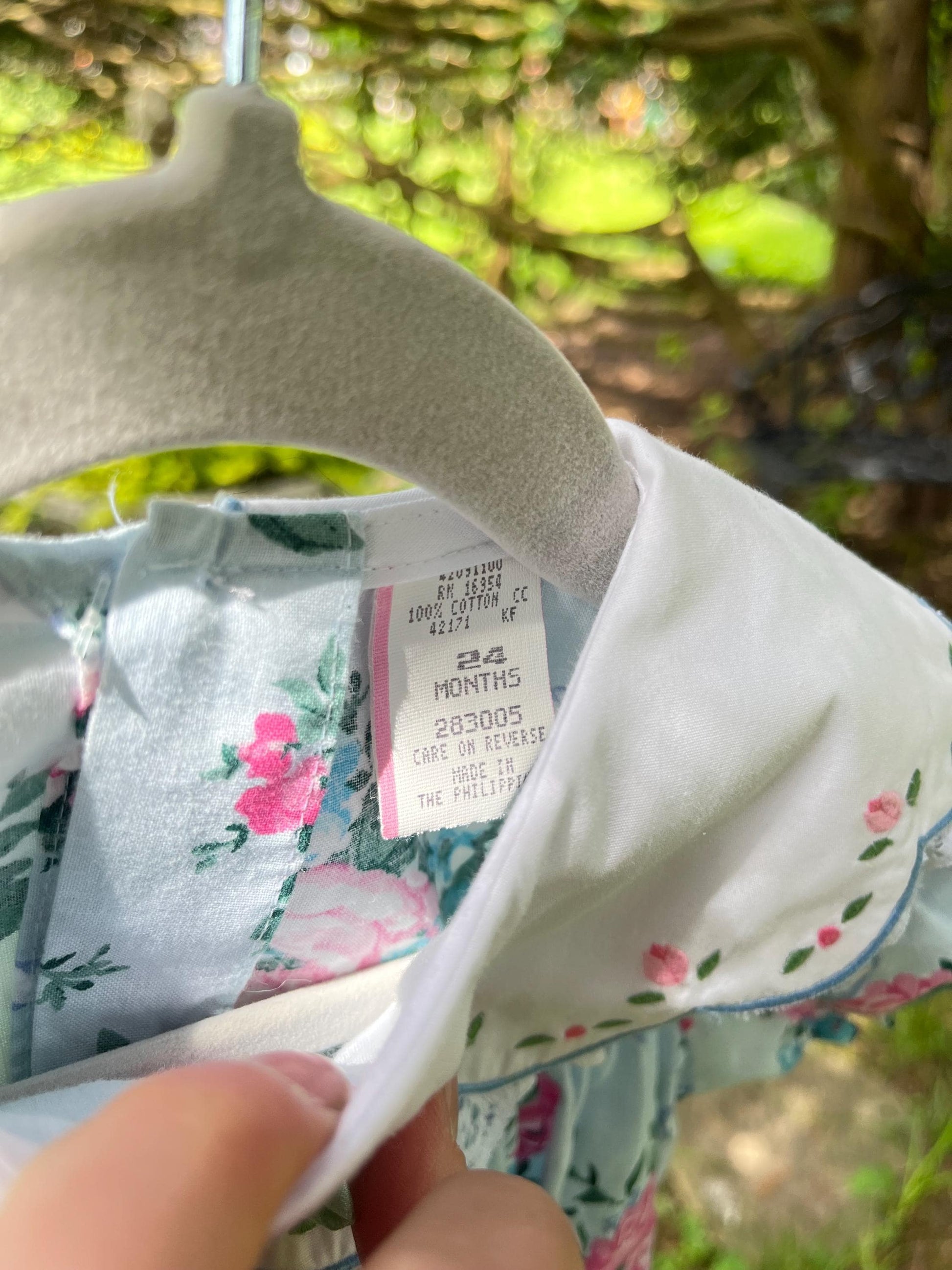 Baby 24 Months Floral Vintage Cotton Spring Dress