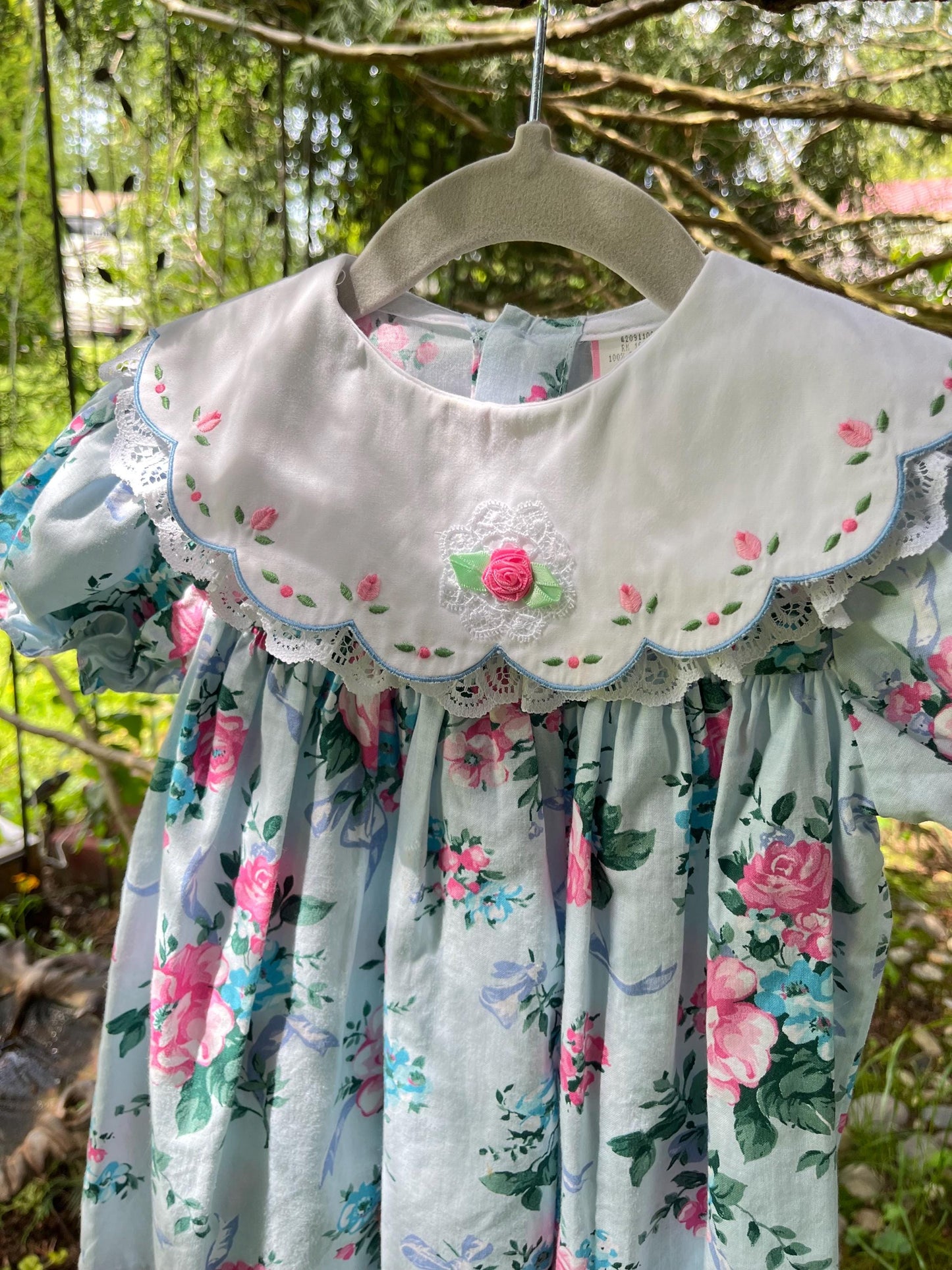 Baby 24 Months Floral Vintage Cotton Spring Dress