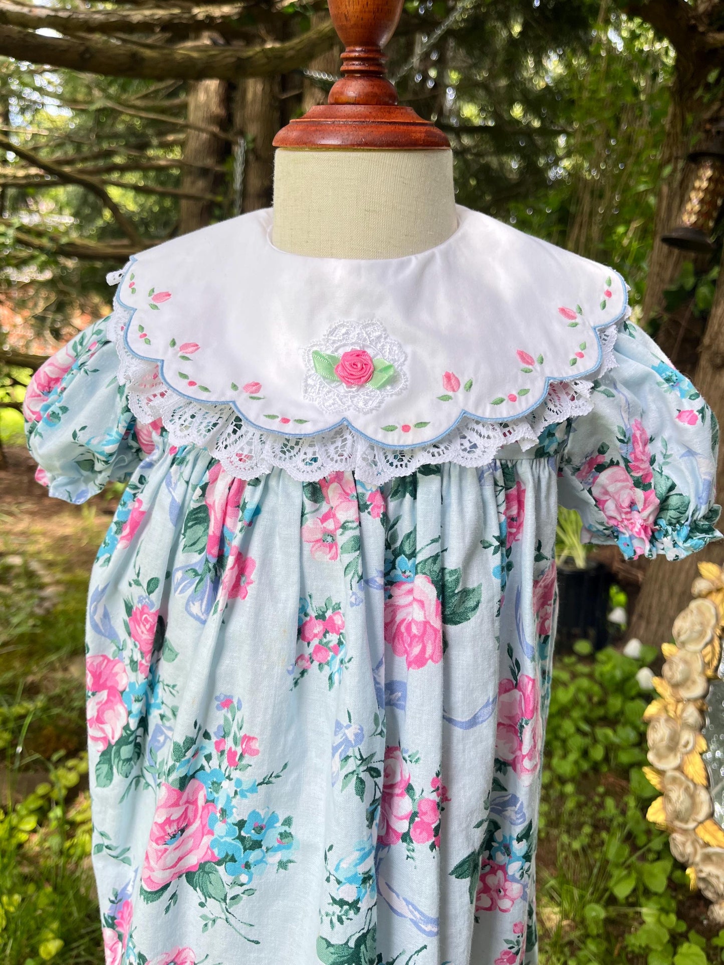 Baby 24 Months Floral Vintage Cotton Spring Dress
