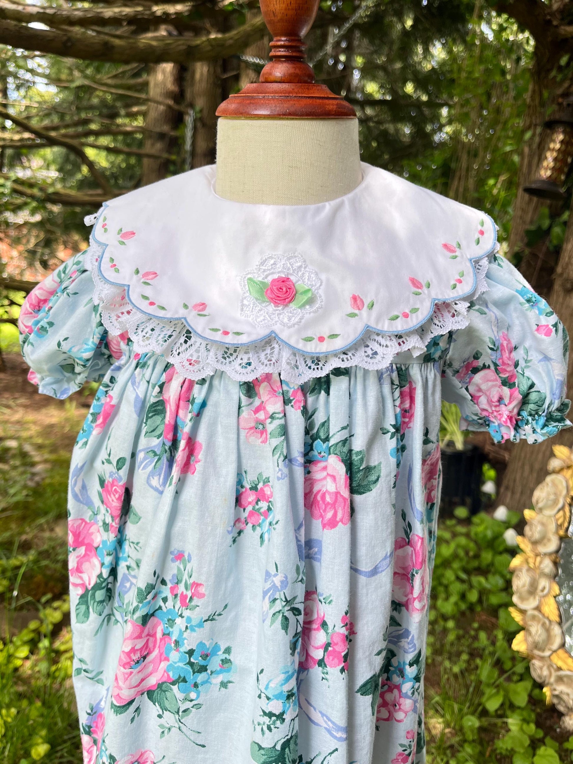 Baby 24 Months Floral Vintage Cotton Spring Dress