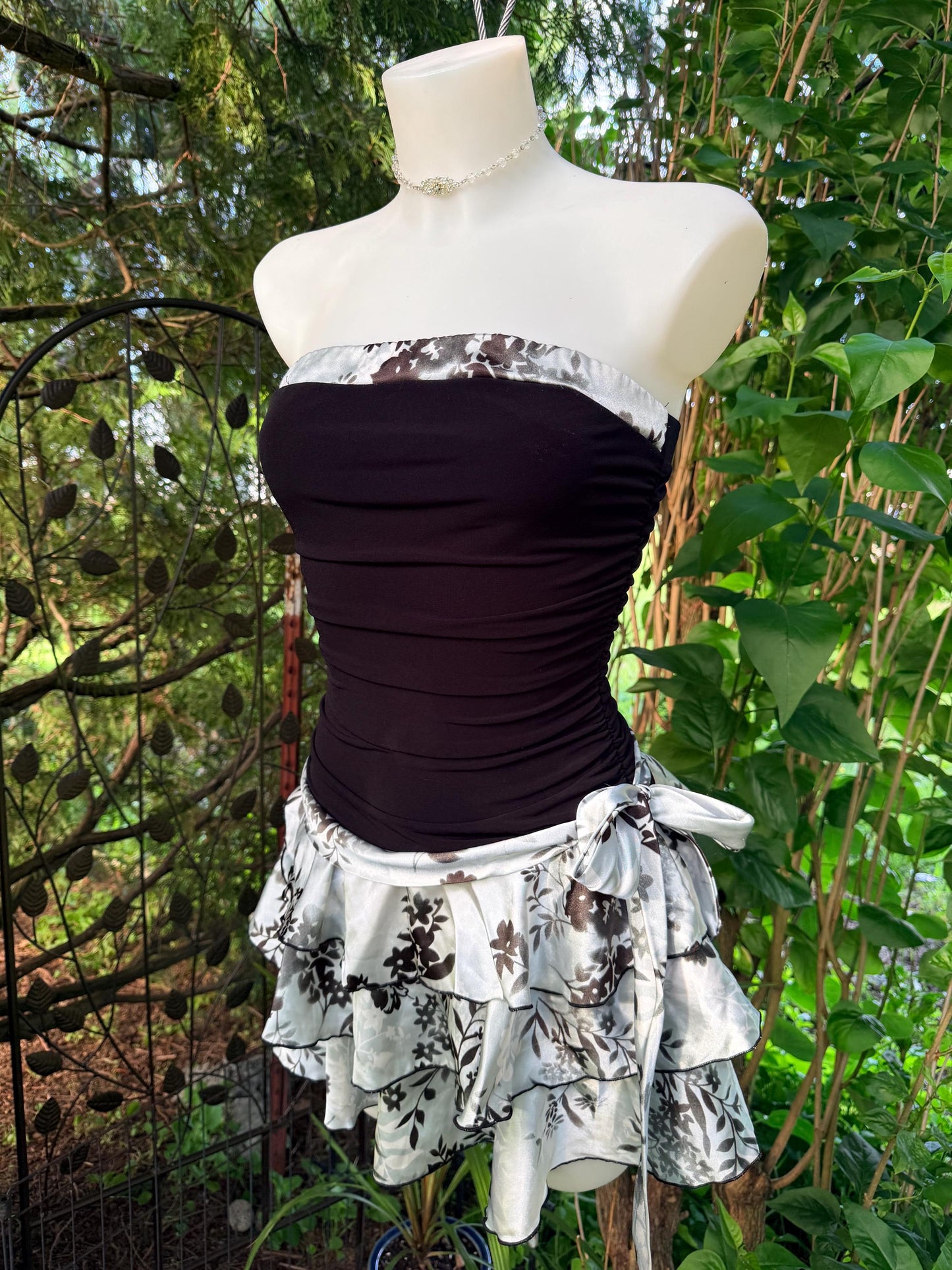 Y2K BCX Strapless Ruffle Mini Tubetop Dress