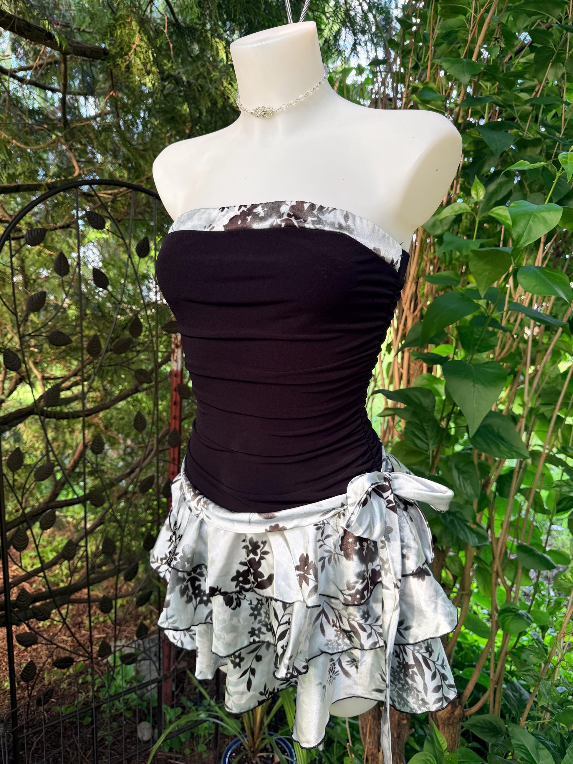 Y2K BCX Strapless Ruffle Mini Tubetop Dress