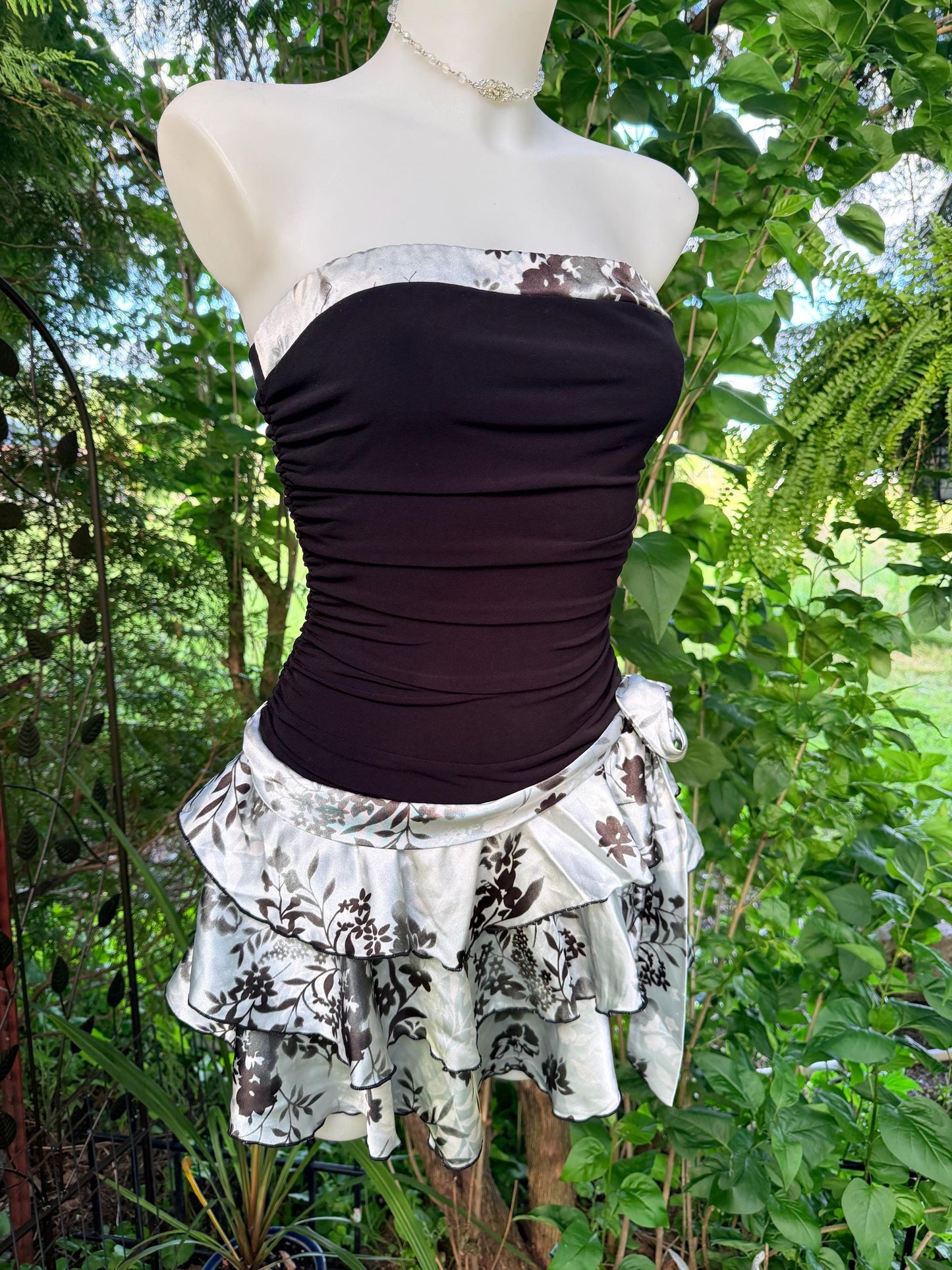Y2K BCX Strapless Ruffle Mini Tubetop Dress