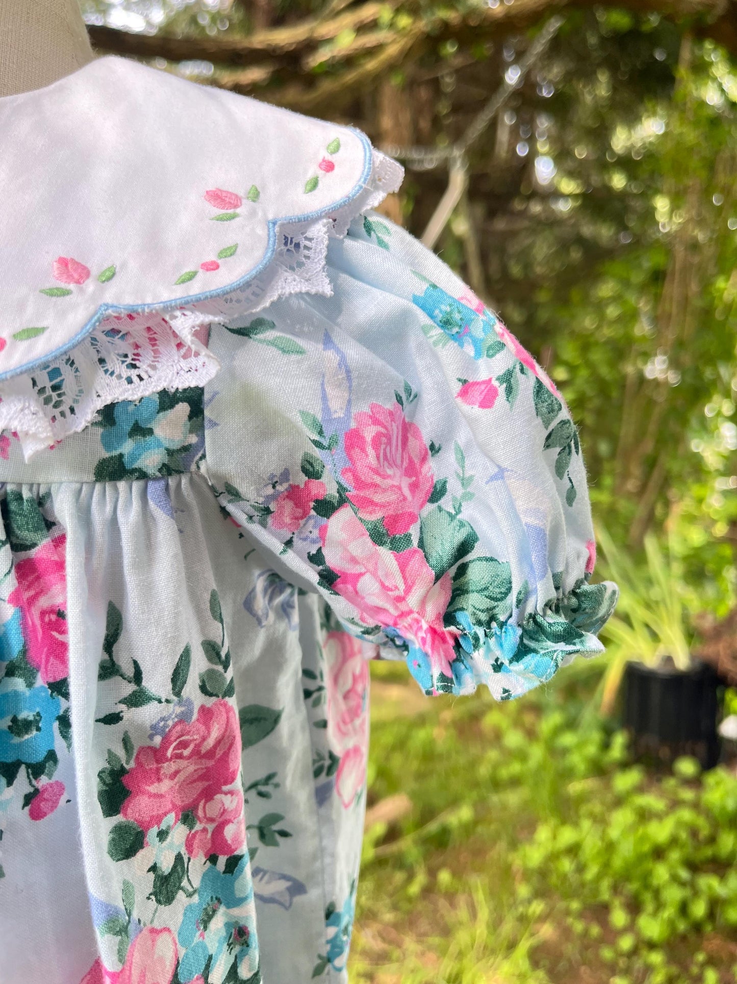 Baby 24 Months Floral Vintage Cotton Spring Dress