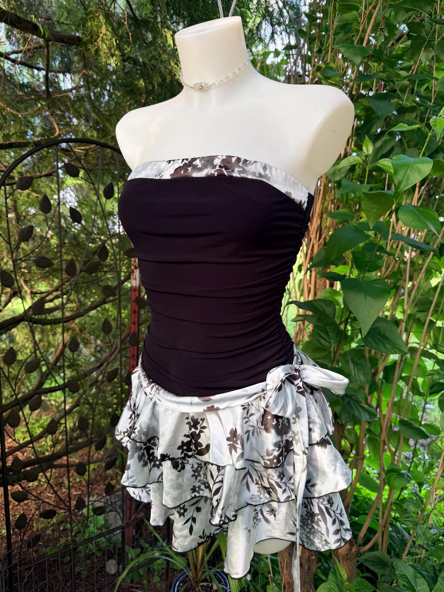 Y2K BCX Strapless Ruffle Mini Tubetop Dress