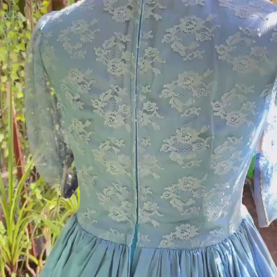 Handmade Blue Lace Tiered Fairy Dress