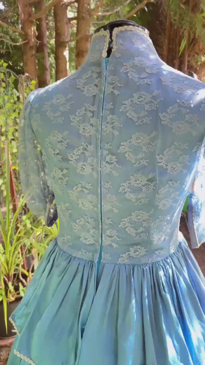 Handmade Blue Lace Tiered Fairy Dress